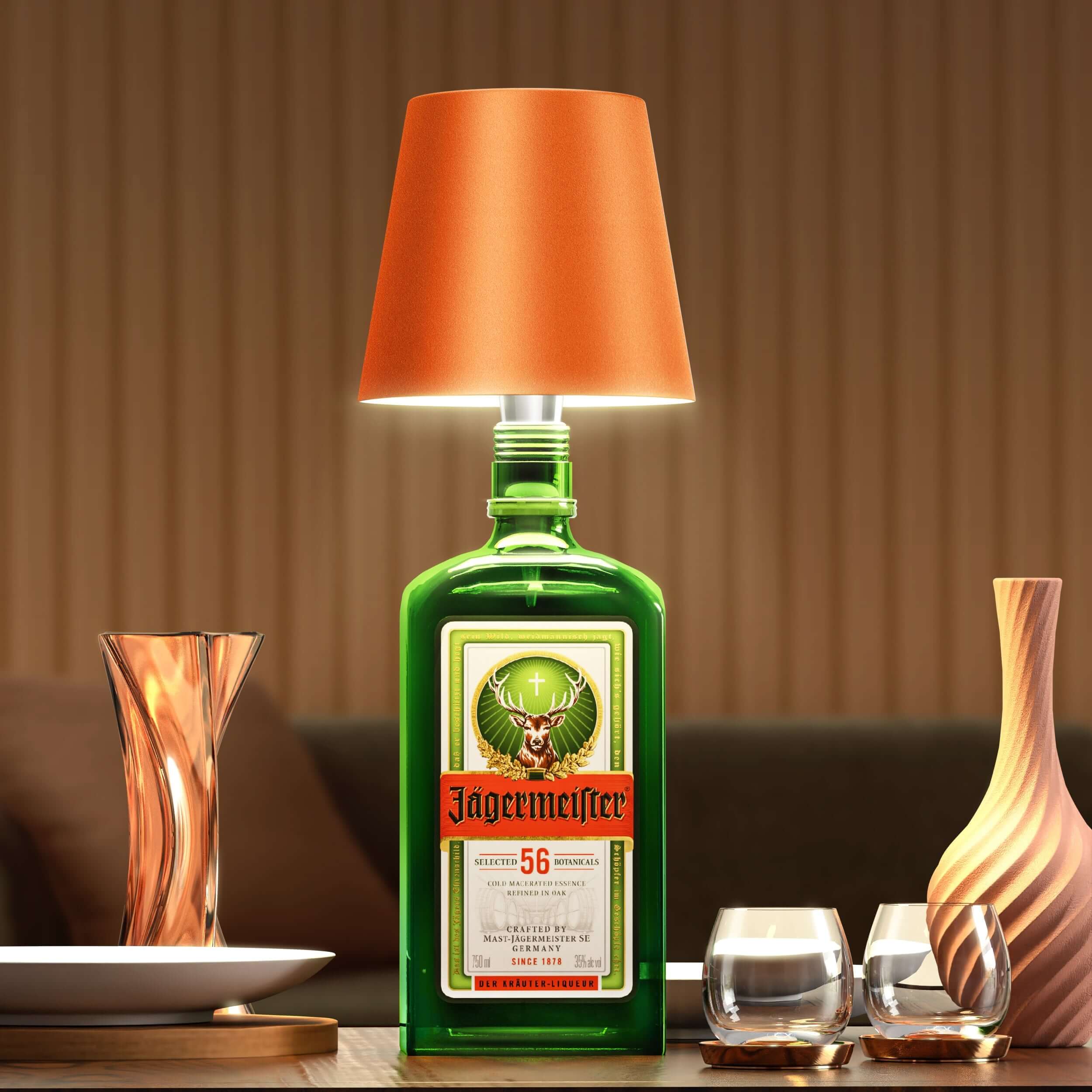 LumiFlasche Elegante LED Flasche Lampe für Nachhaltige Einrichtung