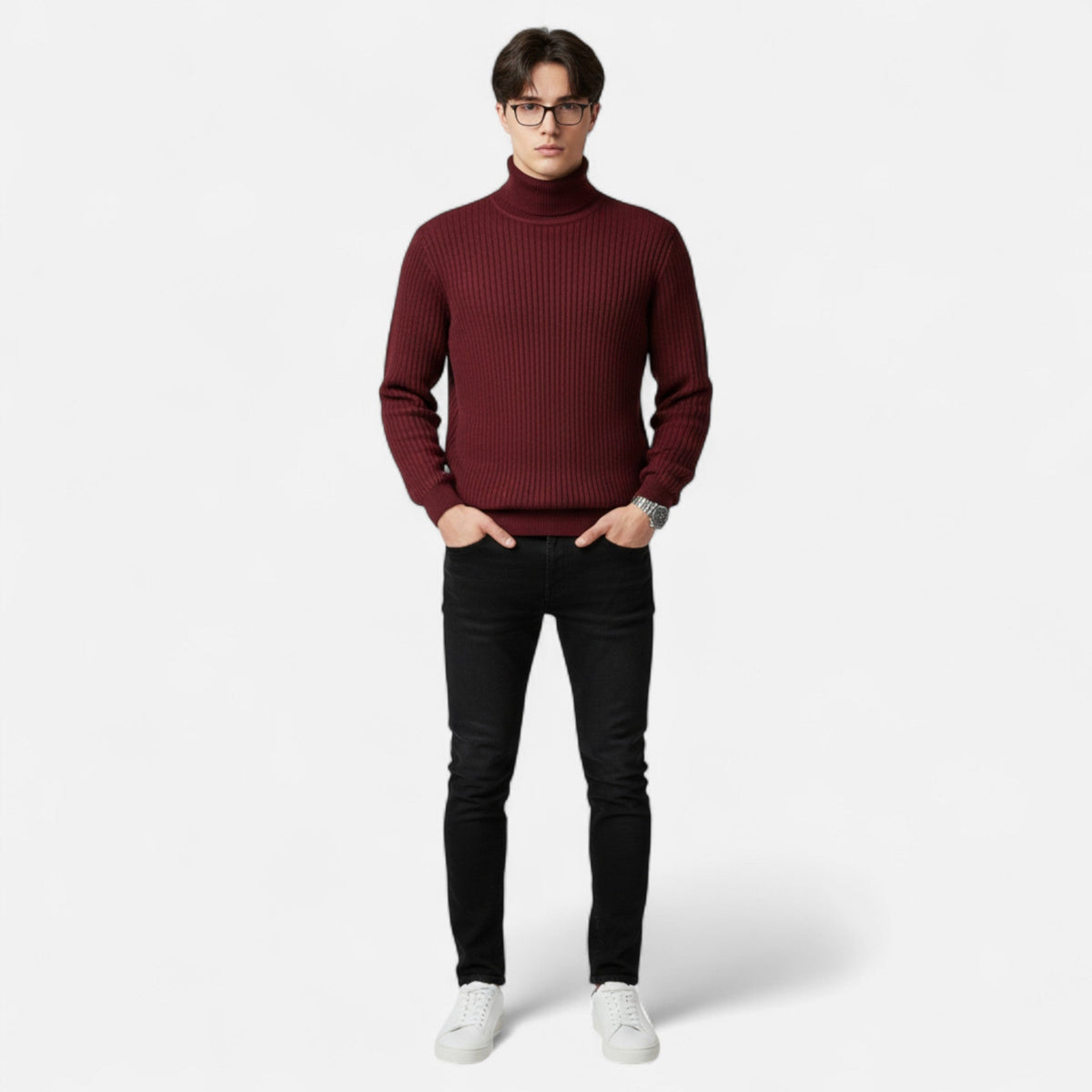 Herren-Rollkragenpullover | Lässiger Stil