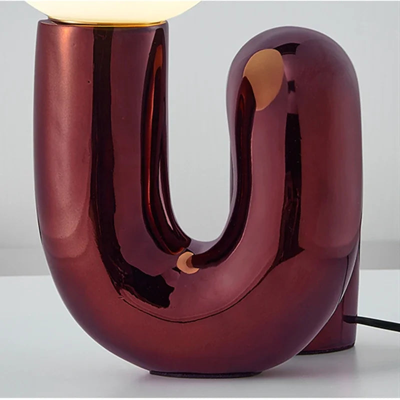LumiArt – Elegante Tischlampe mit Künstlerischem Glasdesign