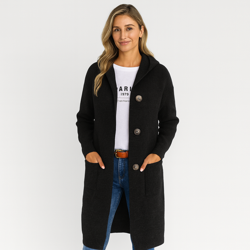 Noelle | Weicher, langer Strickcardigan