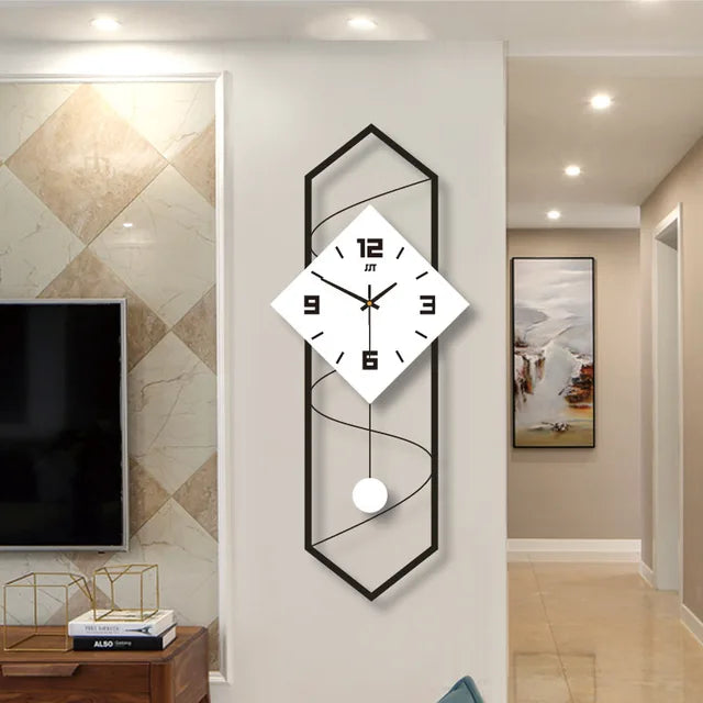 NordicTime 3D Wanduhr – Stilvolles Holzdesign mit elegantem großem Display