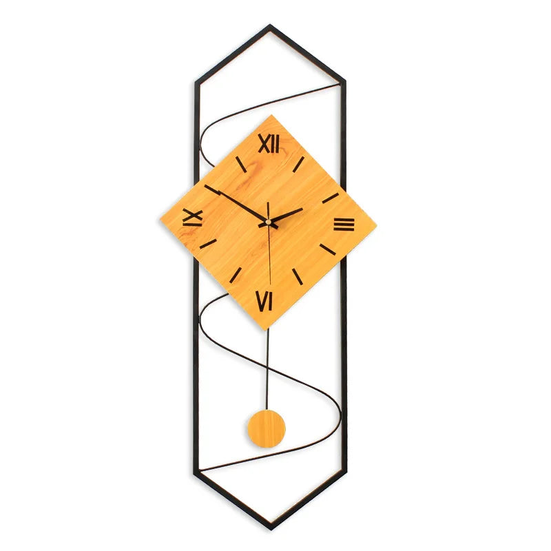 NordicTime 3D Wanduhr – Stilvolles Holzdesign mit elegantem großem Display