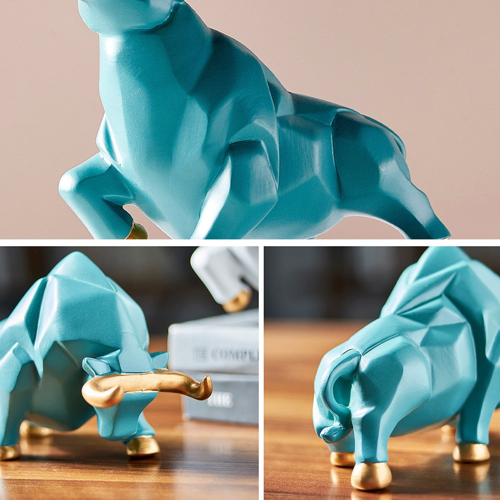 BullArt - Moderne geometrische Figurensculptur aus Reifen