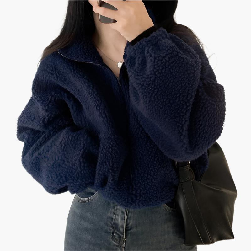 Clara - Fleece gefütterte Zip-Jacke mit Taschen