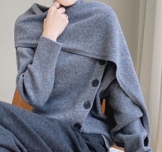 WinterTrend® -Unik einfarbiger Rollkragenpullover