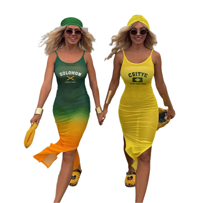 Elodie - Figurschmeichelndes Maxikleid mit transparentem Mesh