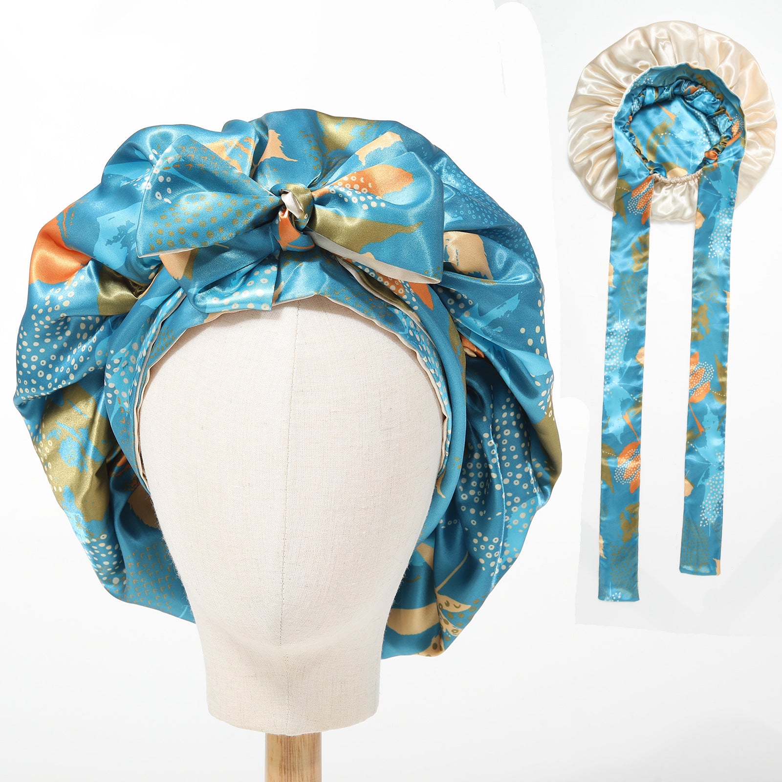 Leopardmusterte Seiden-Schlafmütze für Damen – Weich & Schützend Haube | 1+1 Gratis