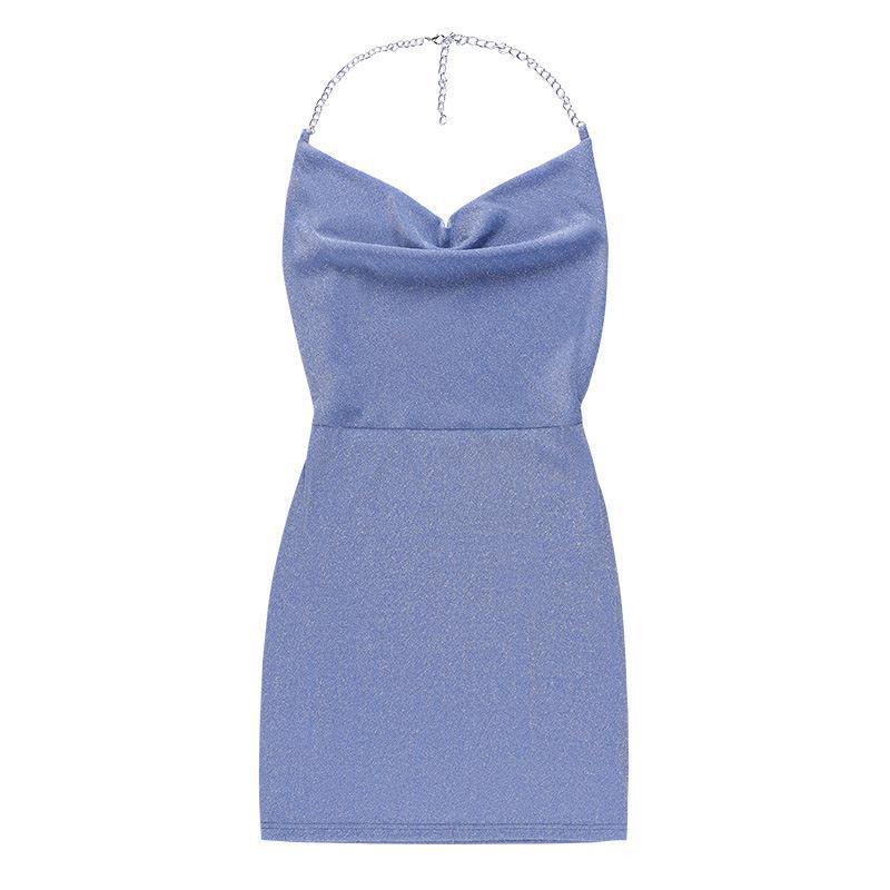 Clarice - Verführerisches Mini-Kleid mit Wickelausschnitt aus funkelndem Stoff