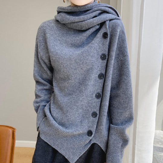 WinterTrend® -Unik einfarbiger Rollkragenpullover