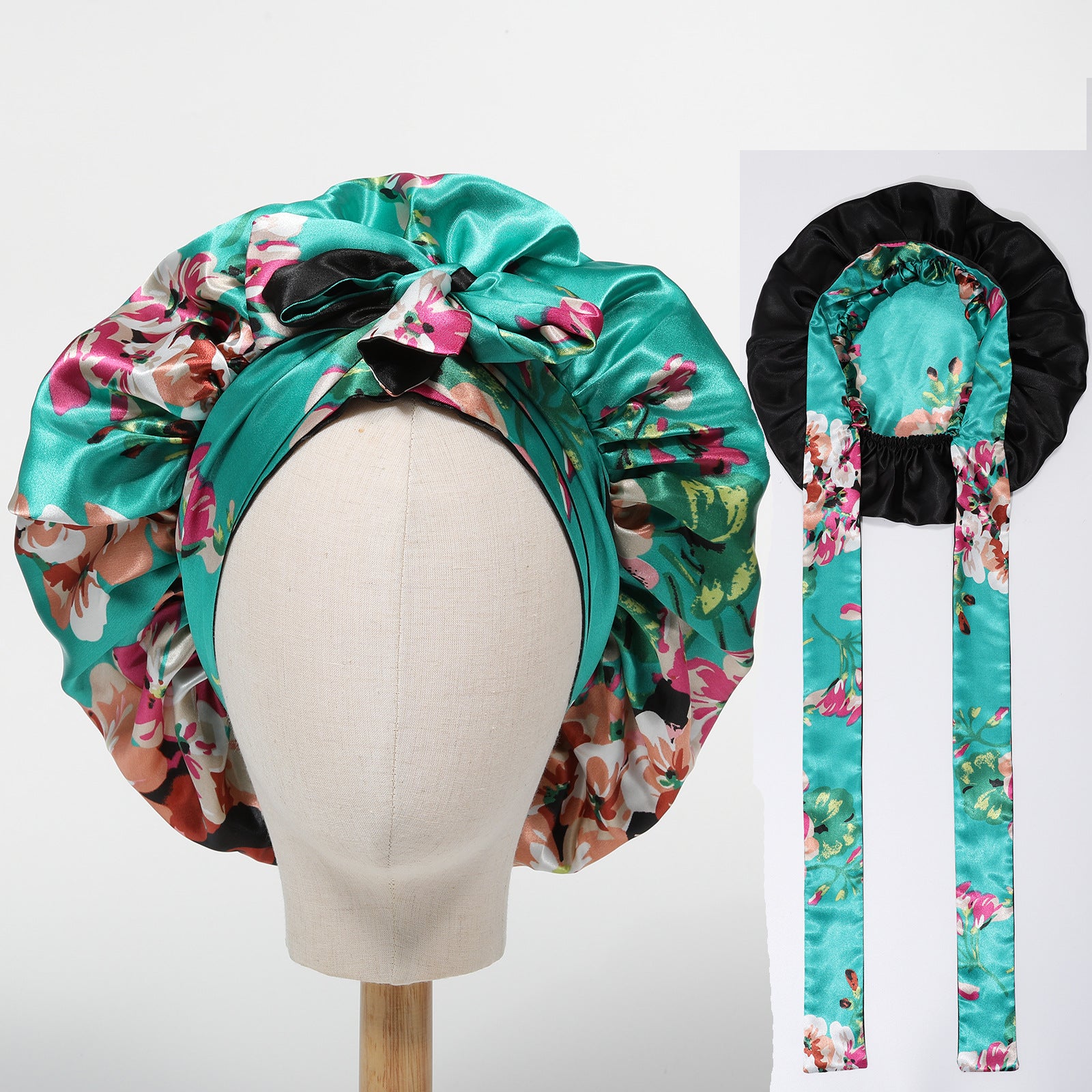 Leopardmusterte Seiden-Schlafmütze für Damen – Weich & Schützend Haube | 1+1 Gratis