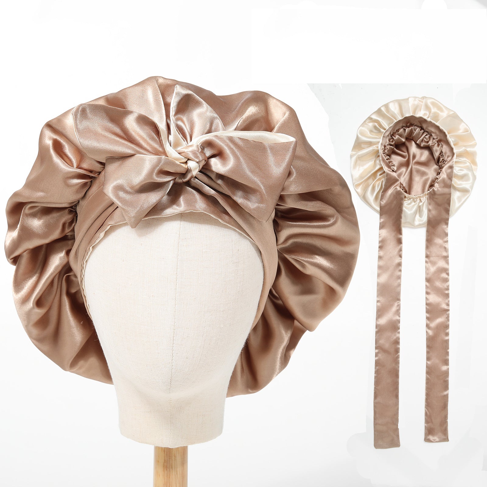 Leopardmusterte Seiden-Schlafmütze für Damen – Weich & Schützend Haube | 1+1 Gratis