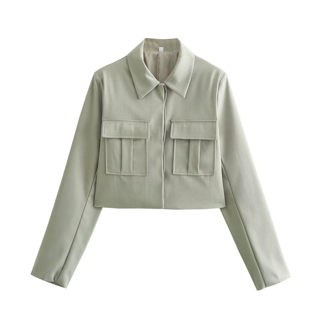 Georgia - Blazer mit langen Ärmeln und Taschen mit weitem Beinform-Hosen-Zwei-Teile-Set