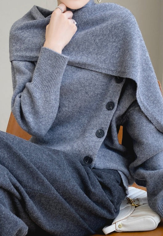 WinterTrend® -Unik einfarbiger Rollkragenpullover
