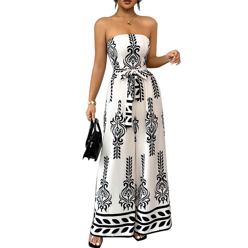 Kelly - Eleganter Jumpsuit mit grafischem Design