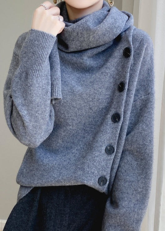 WinterTrend® -Unik einfarbiger Rollkragenpullover