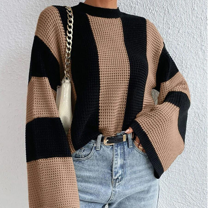 Josefine – Lässiger Pullover mit Streifenmuster und Rundhalsausschnitt