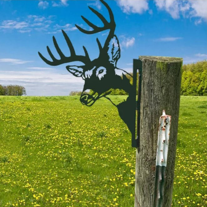 WildPost - Metall-Dyresilhuet-Zaunaufsätze