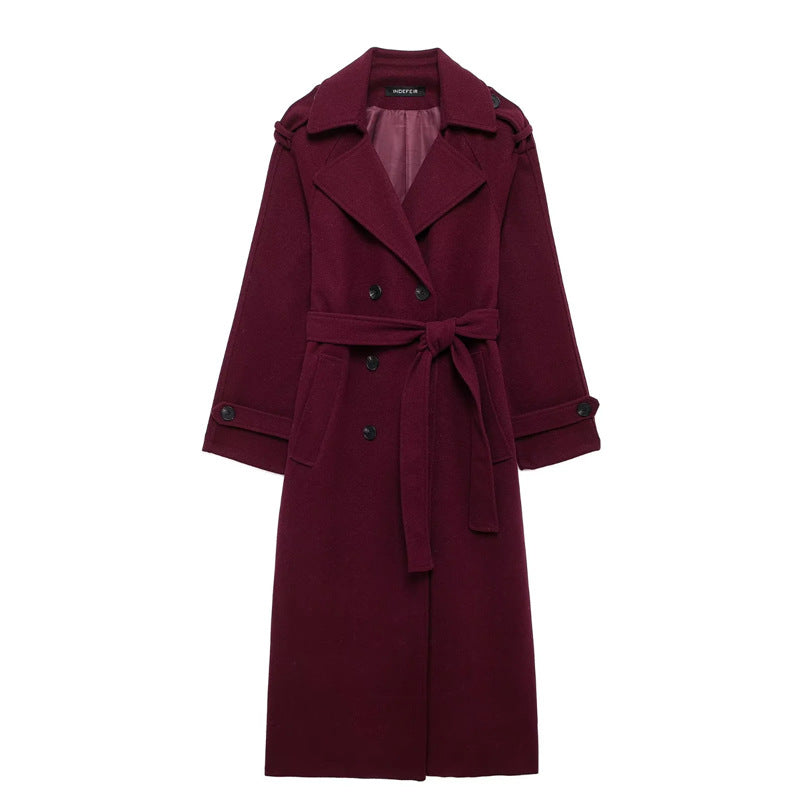Sofia Elegante Jacke mit Revers und Gürtel
