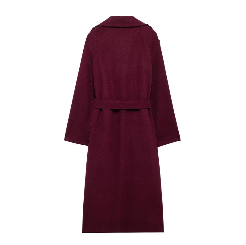Sofia Elegante Jacke mit Revers und Gürtel