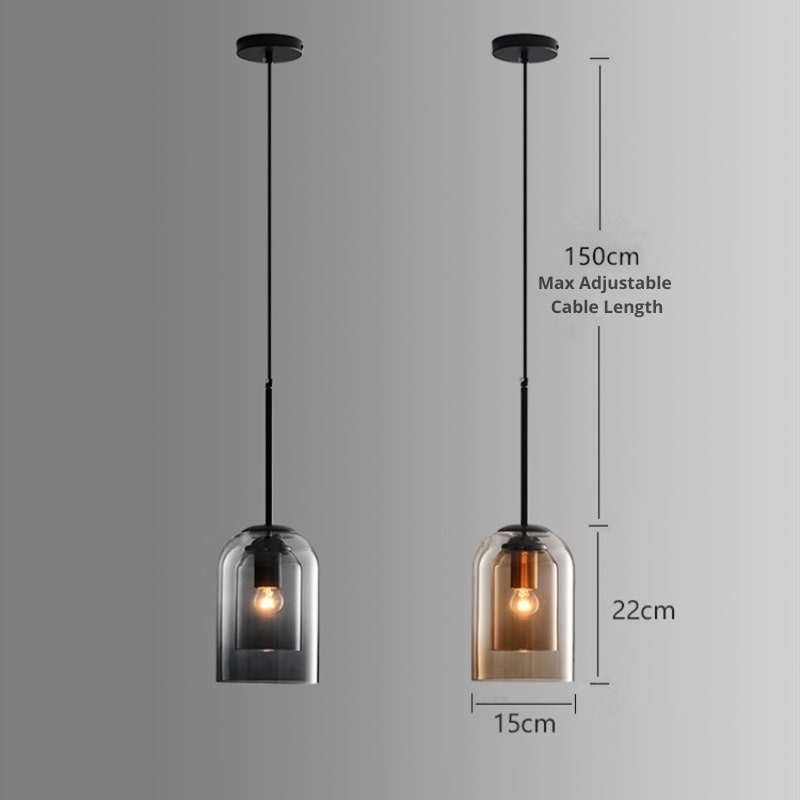 Doppelglas Pendelleuchte