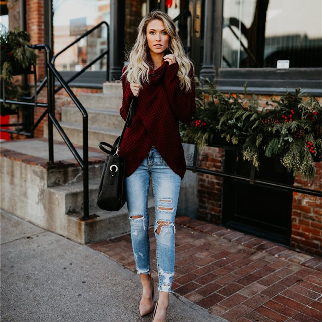 Fabiana | Damen Warm Gestrickter Pullover