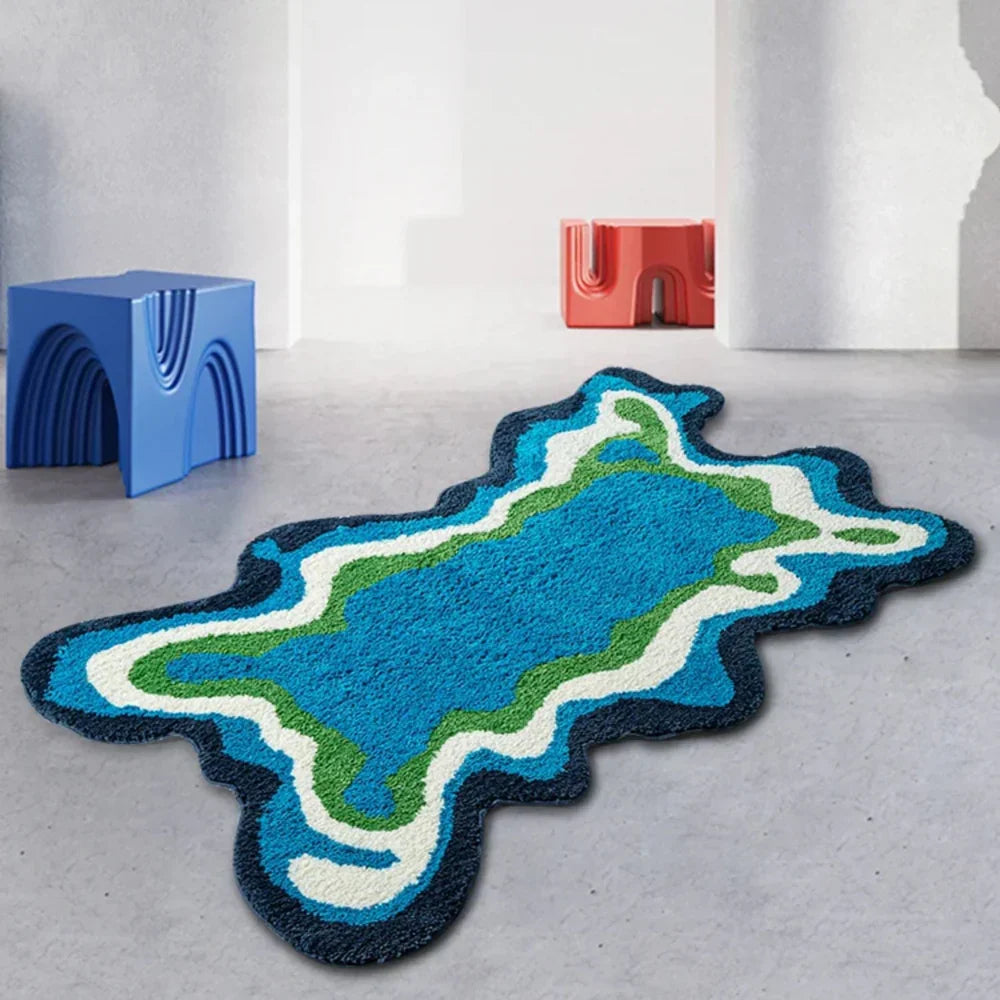 GrooveNest Gewebte Retro Teppich
