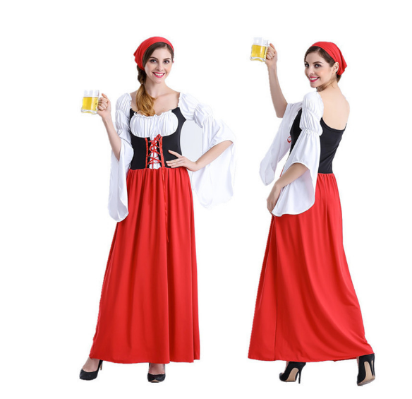 Marie | Damen Lange Oktoberfest Dirndl Kleid | 2024