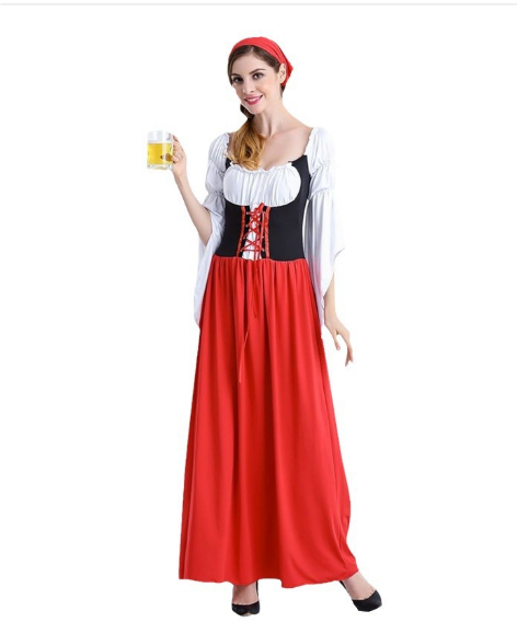 Marie | Damen Lange Oktoberfest Dirndl Kleid | 2024