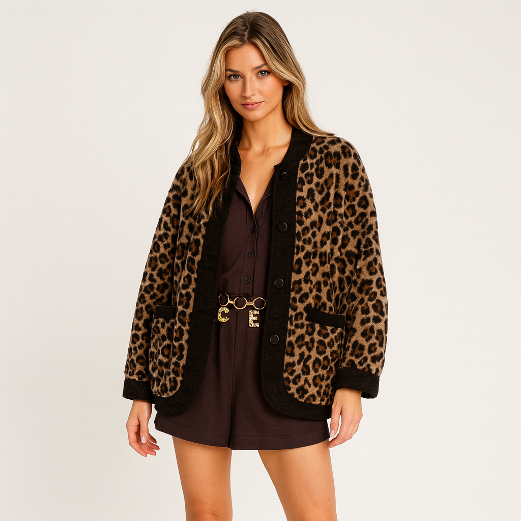 Reille | Gemütlicher Leoparden-Cardigan