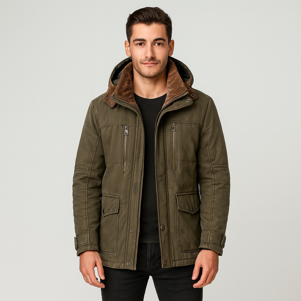 Renlor | Warme Winterjacke mit Kapuze
