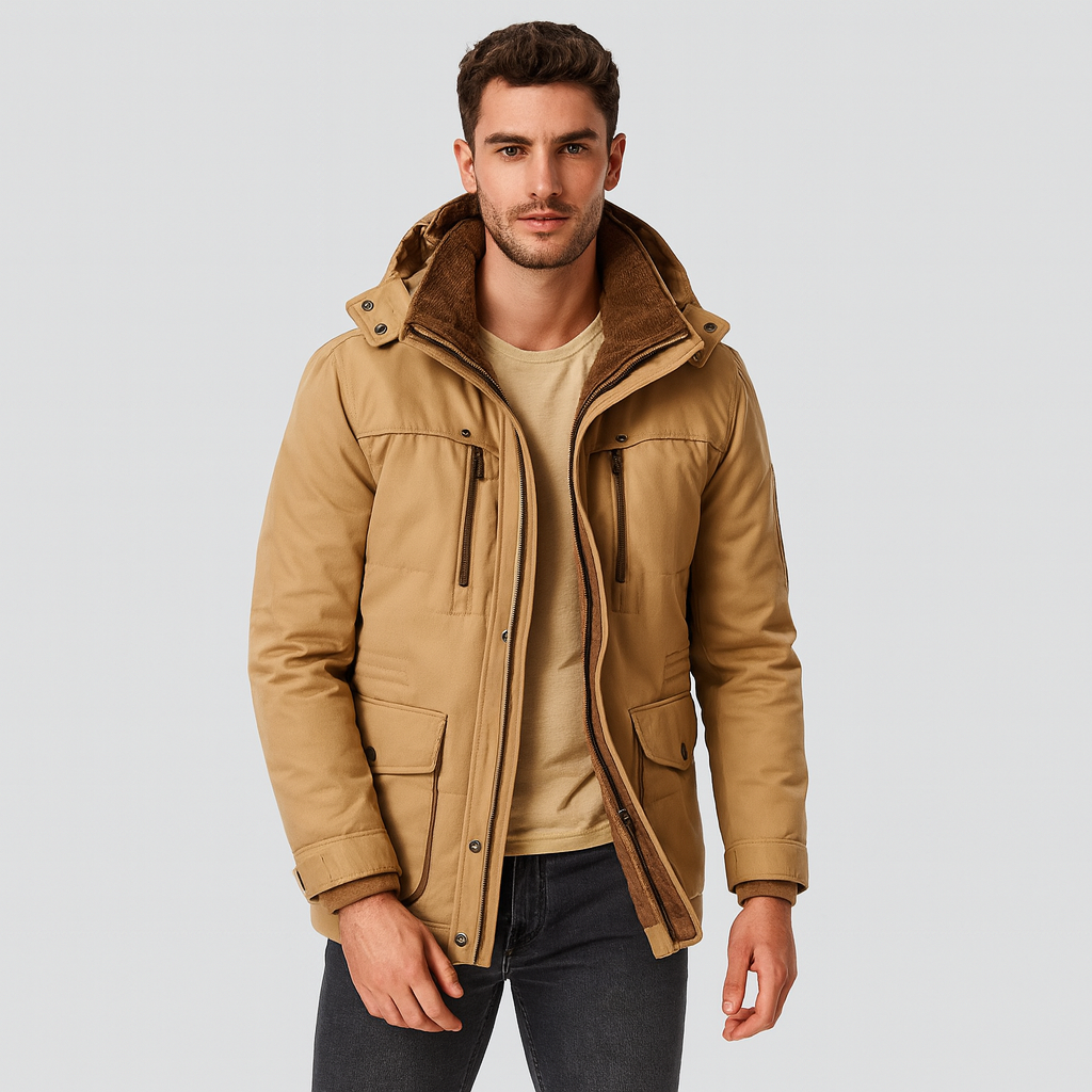 Renlor | Warme Winterjacke mit Kapuze