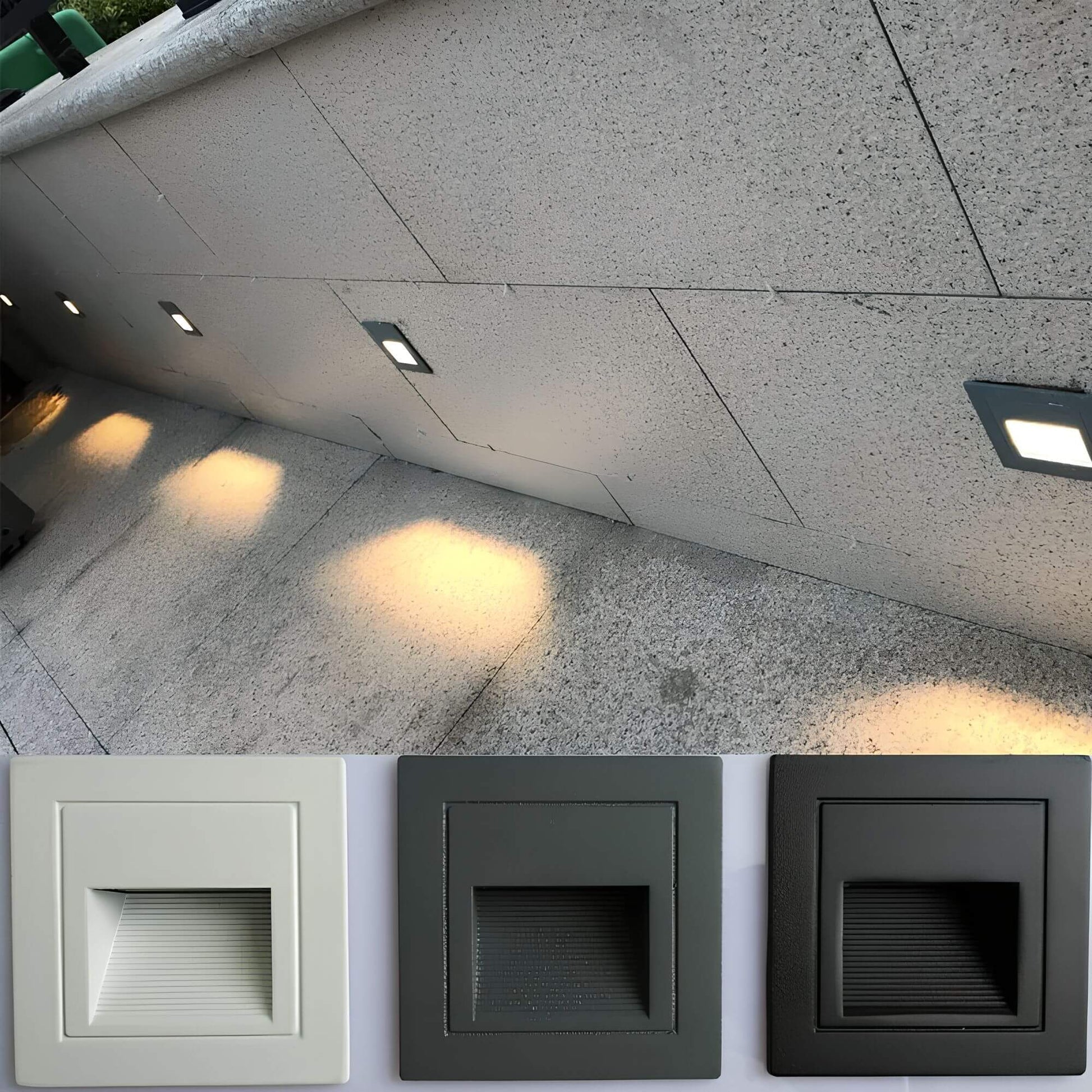 LumiStep – Rechteckige eingelassene Wand- und Treppenbeleuchtung