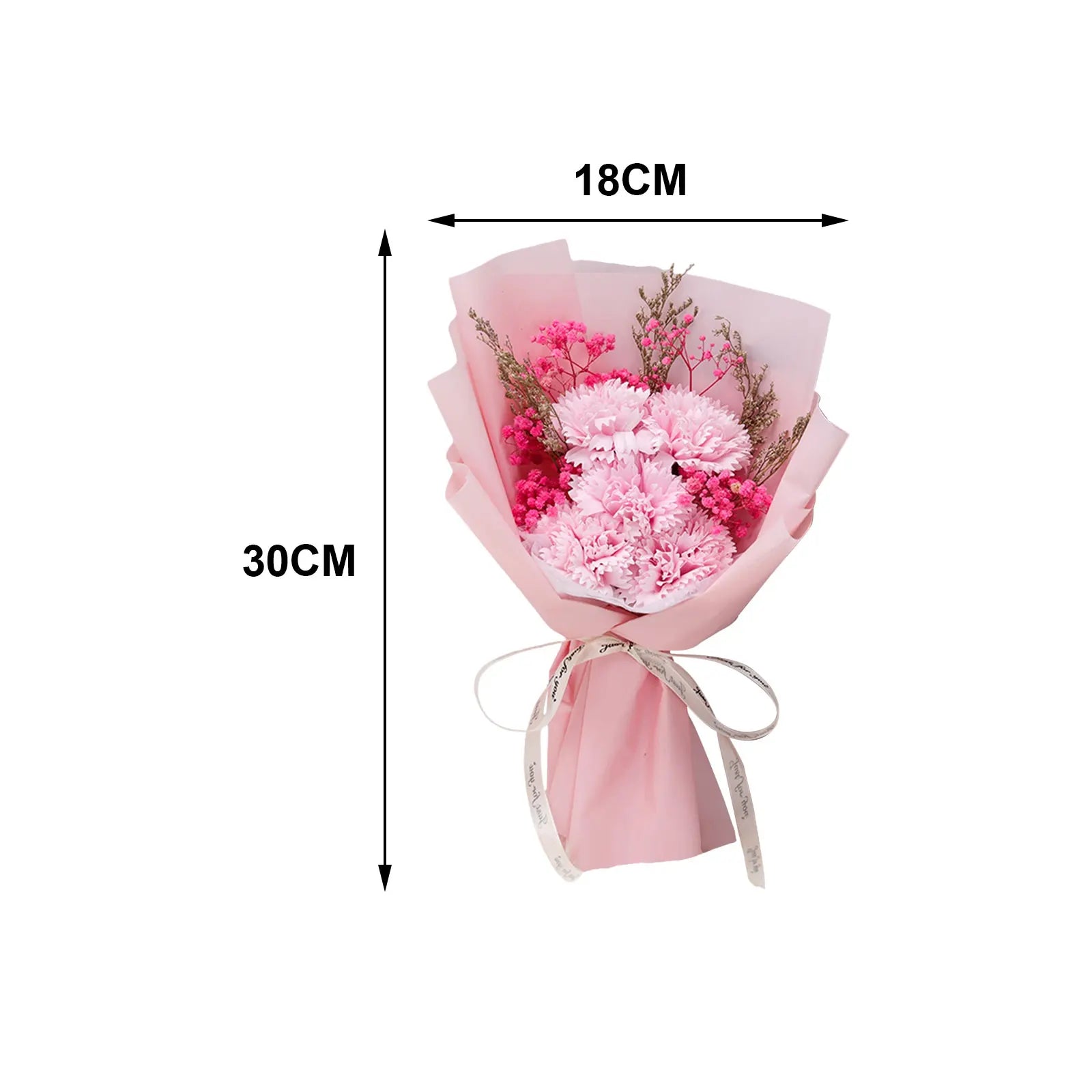 Künstlicher Seifenblumenstrauß