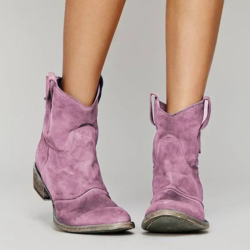 Rustler Vintage Westernstiefel für Frauen – Bequemer Cowgirl-Stil bis zur Mitte der Wade