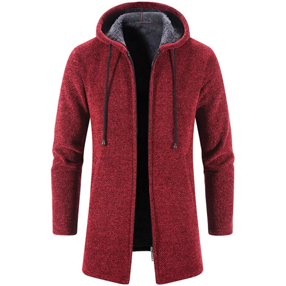 Anders - Herren Cardigan mit Kapuze und Reißverschluss