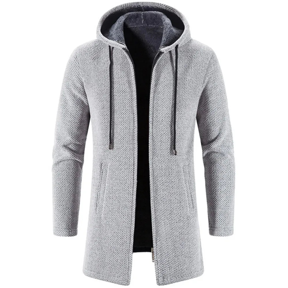 Anders - Herren Cardigan mit Kapuze und Reißverschluss