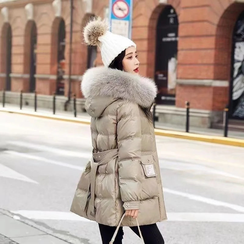 Seleste Mode Pufferjacke aus Kunstpelz