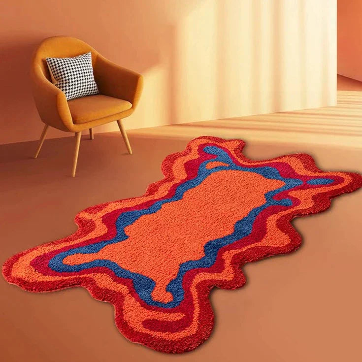 GrooveNest Gewebte Retro Teppich