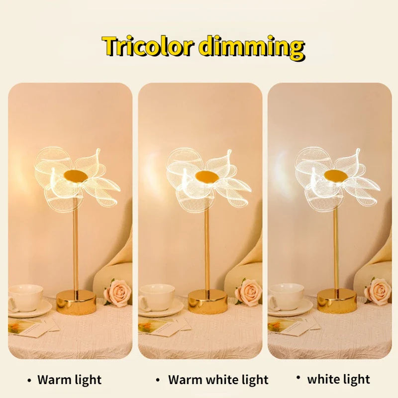 Retro Gold Acryl LED Schreibtischlampe