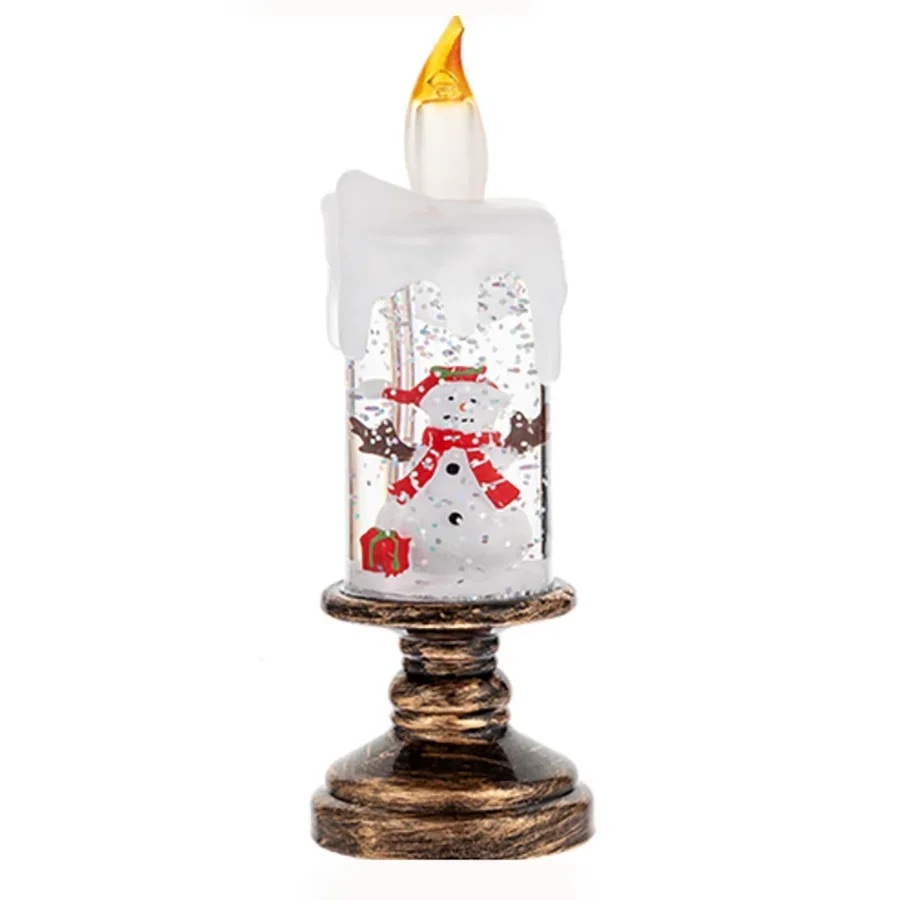 Dekorationen für den Kamin mit Weihnachtslichtern