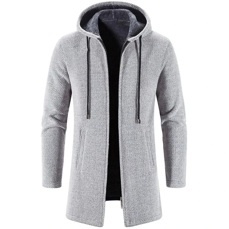 Anders - Herren Cardigan mit Kapuze und Reißverschluss