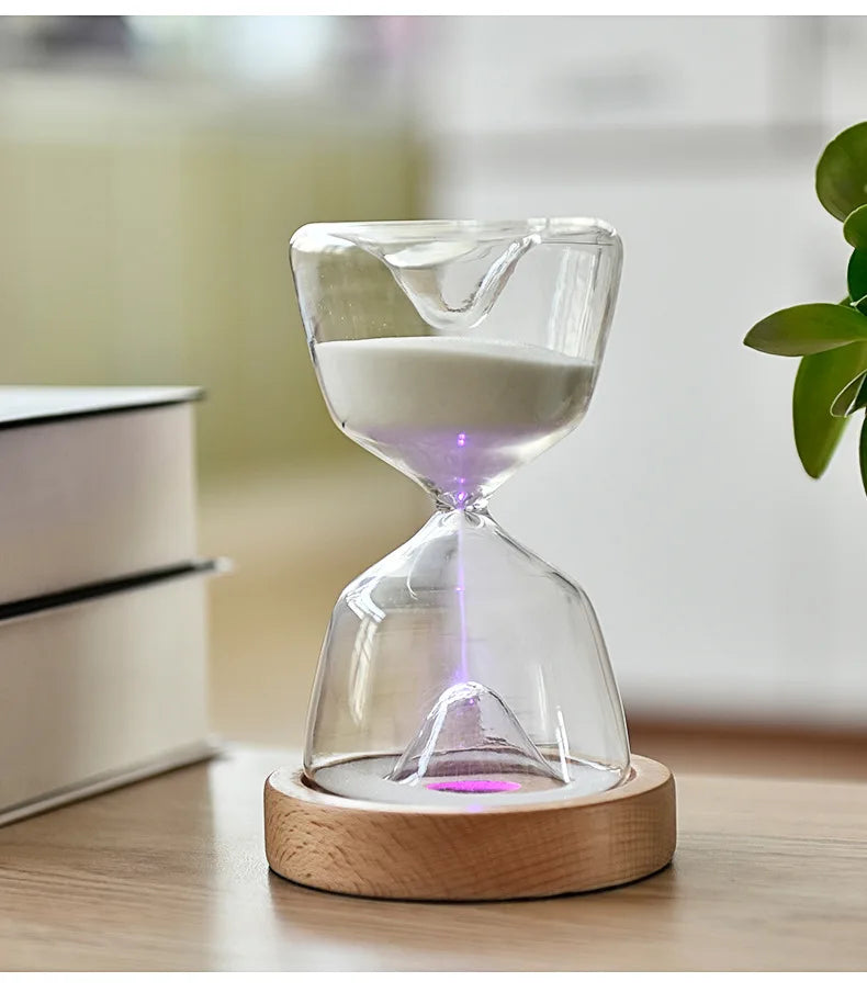 TimelessGlow - Elegante LED Sanduhr-Nachtlampe mit Fernbedienung