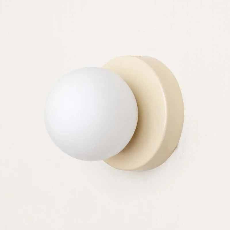 LumiGlobe - Moderne Wandleuchte mit Glasblock im Mid-Century-Stil