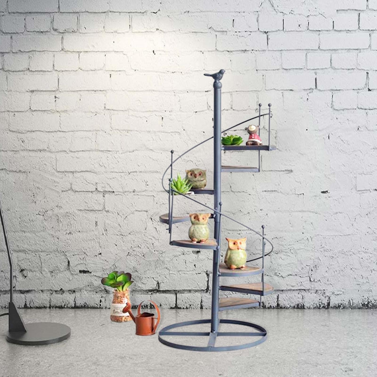 SpiraBloom Gestufter Pflanzenständer – Eleganter spiralförmiger Pflanzenständer für Balkon- und Gartenanlagen