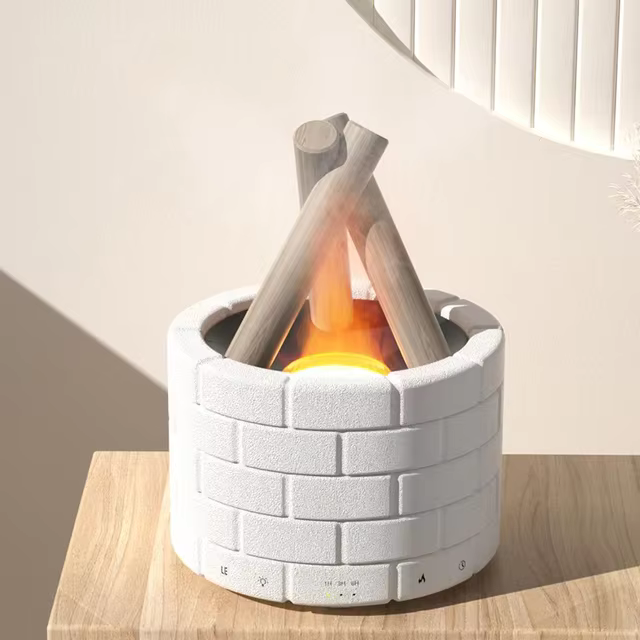 AirFlame Ultraschallluftbefeuchter mit kaminähnlichem Flammeneffekt – Kompakt & Effektiv