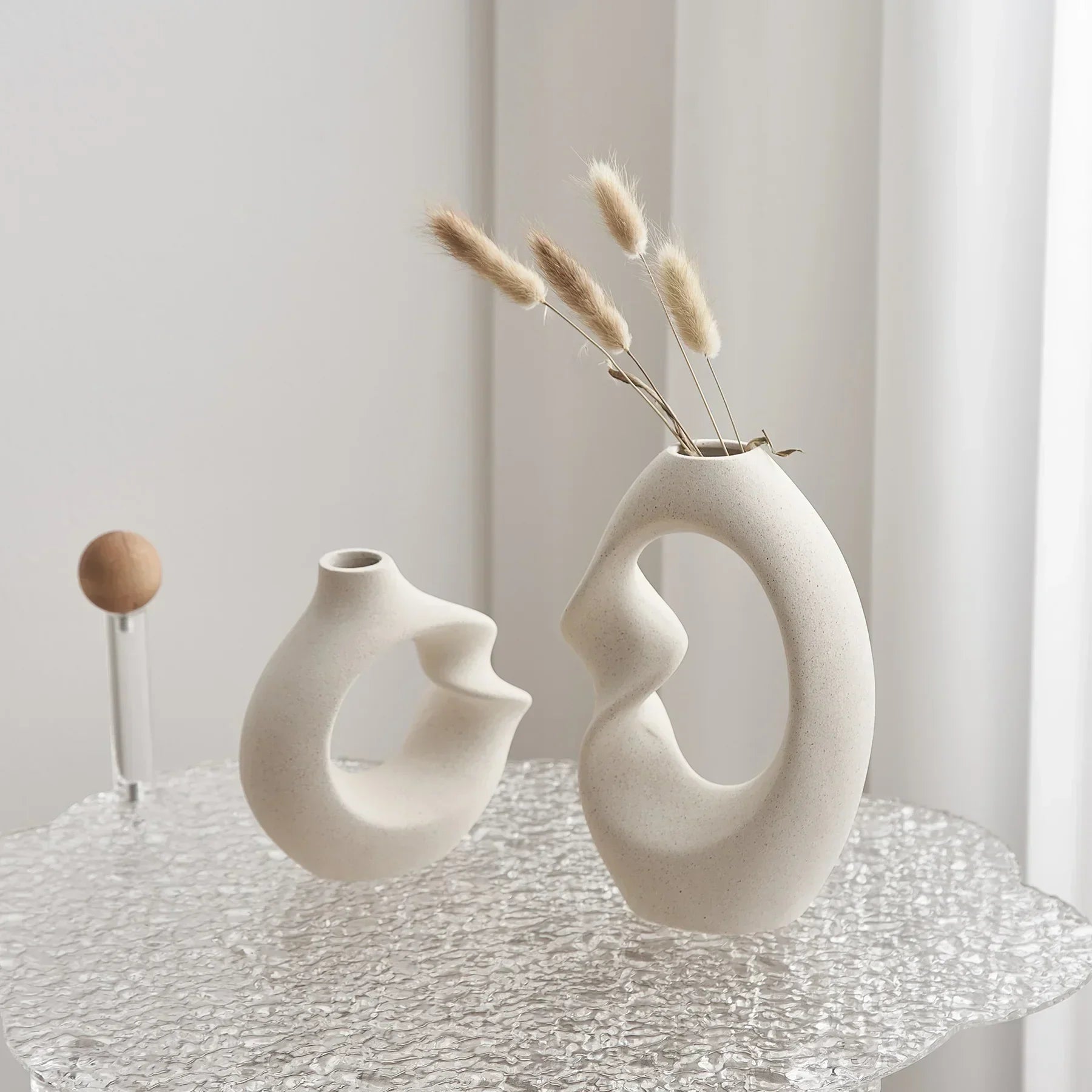FormaNova Keramikvaseset – Modernes asymmetrisches skulpturales Vase-Set