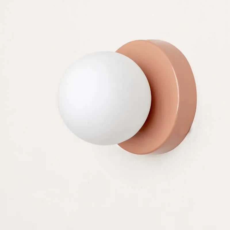 LumiGlobe - Moderne Wandleuchte mit Glasblock im Mid-Century-Stil