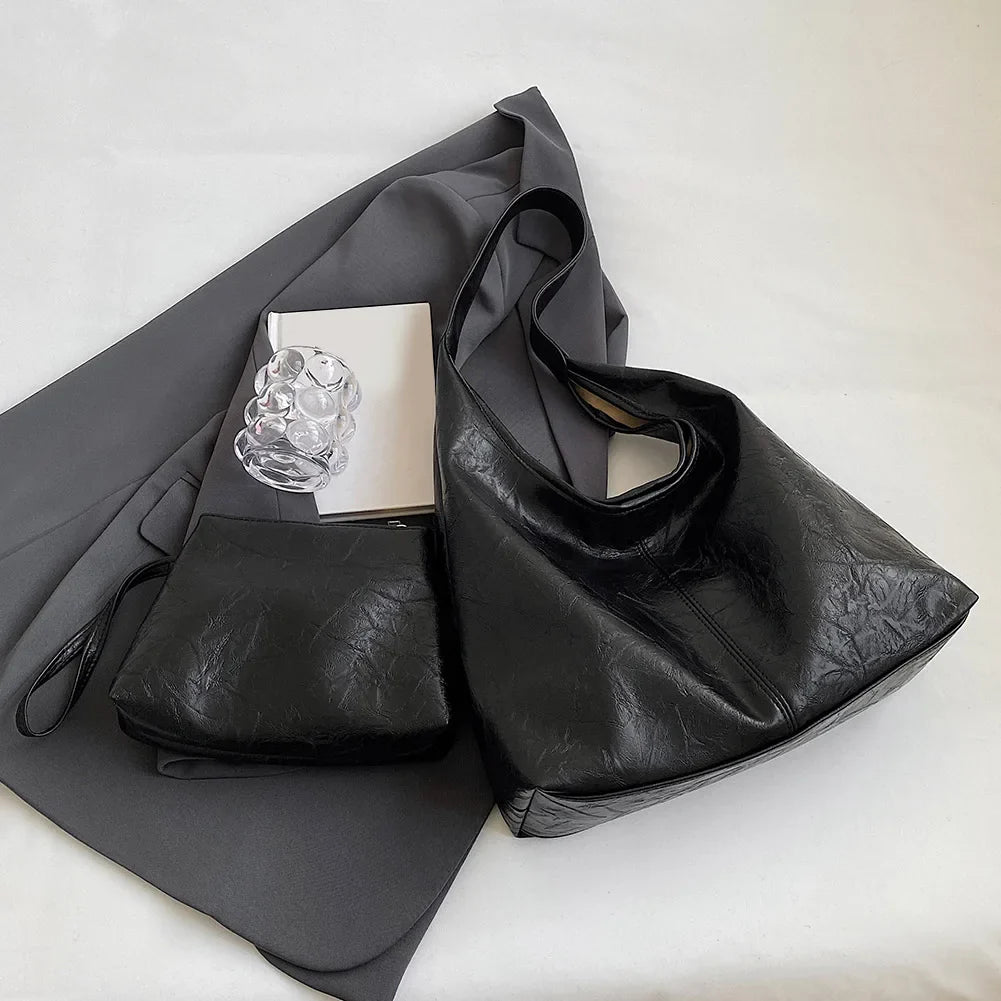 Kath Vintage PU Schultertasche aus Leder