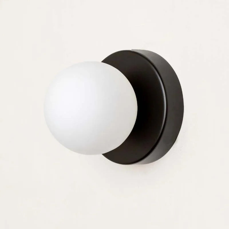 LumiGlobe - Moderne Wandleuchte mit Glasblock im Mid-Century-Stil