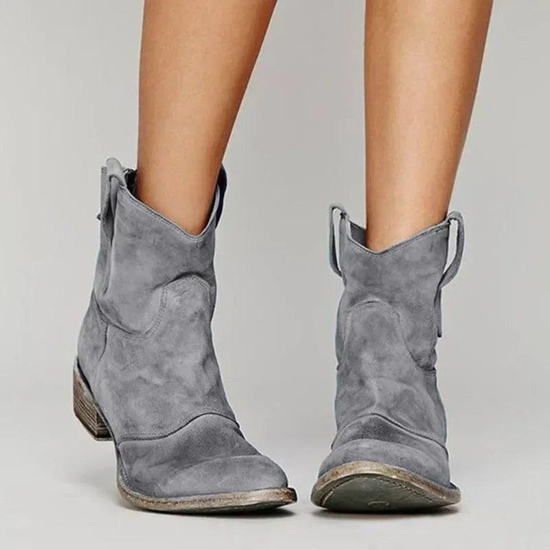 Rustler Vintage Westernstiefel für Frauen – Bequemer Cowgirl-Stil bis zur Mitte der Wade